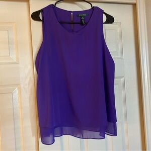 Lauren Ralph Lauren Purple Sleeveless Blouse